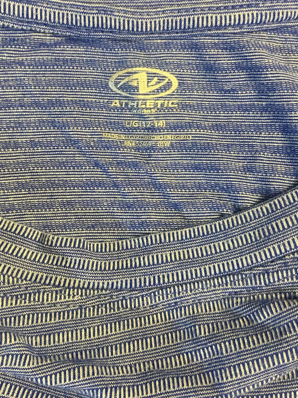 Athletics Works Blue Striped Tank Top - Picture 3 of 3